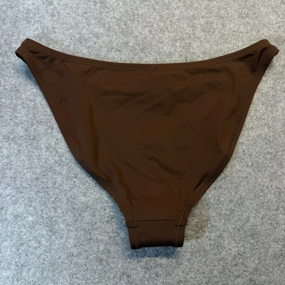 Skims Swim Bikini Bottom Cocoa Brown Size Large NWT Recycled Nylon Large
